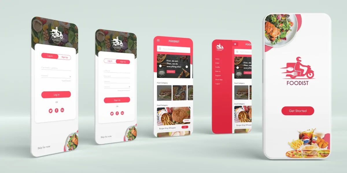 FOODIST Mobile App UI Design