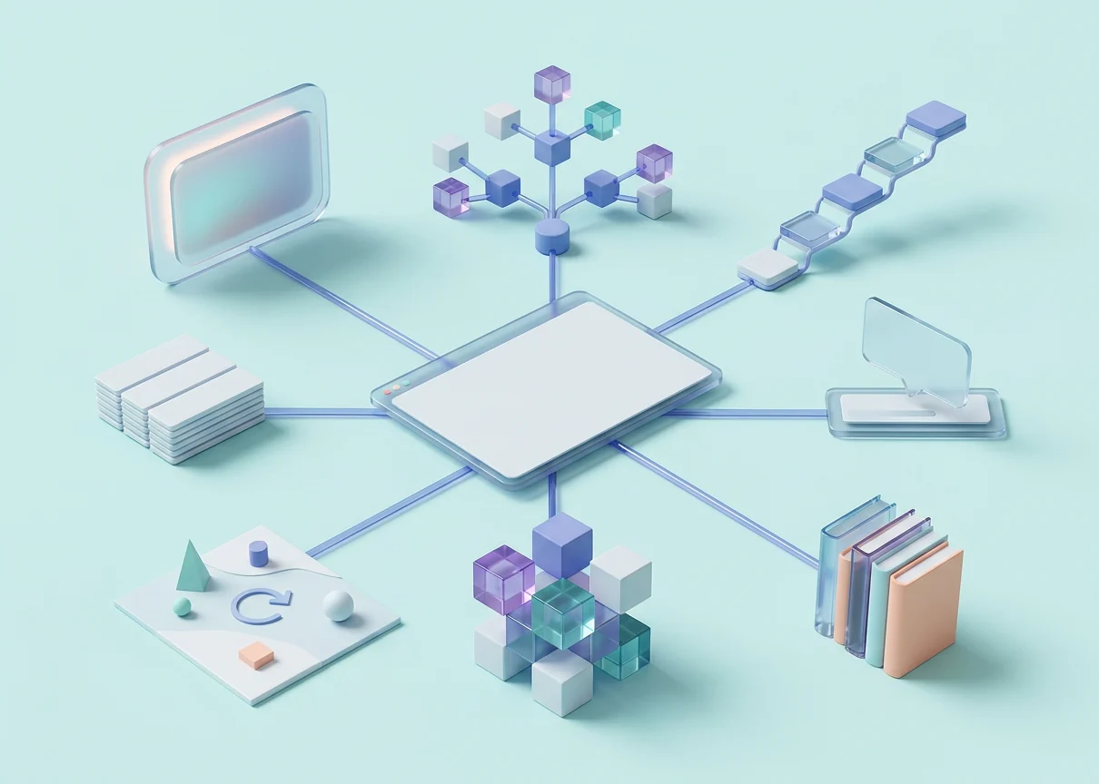 Different SaaS onboarding patterns surrounding one central product screen