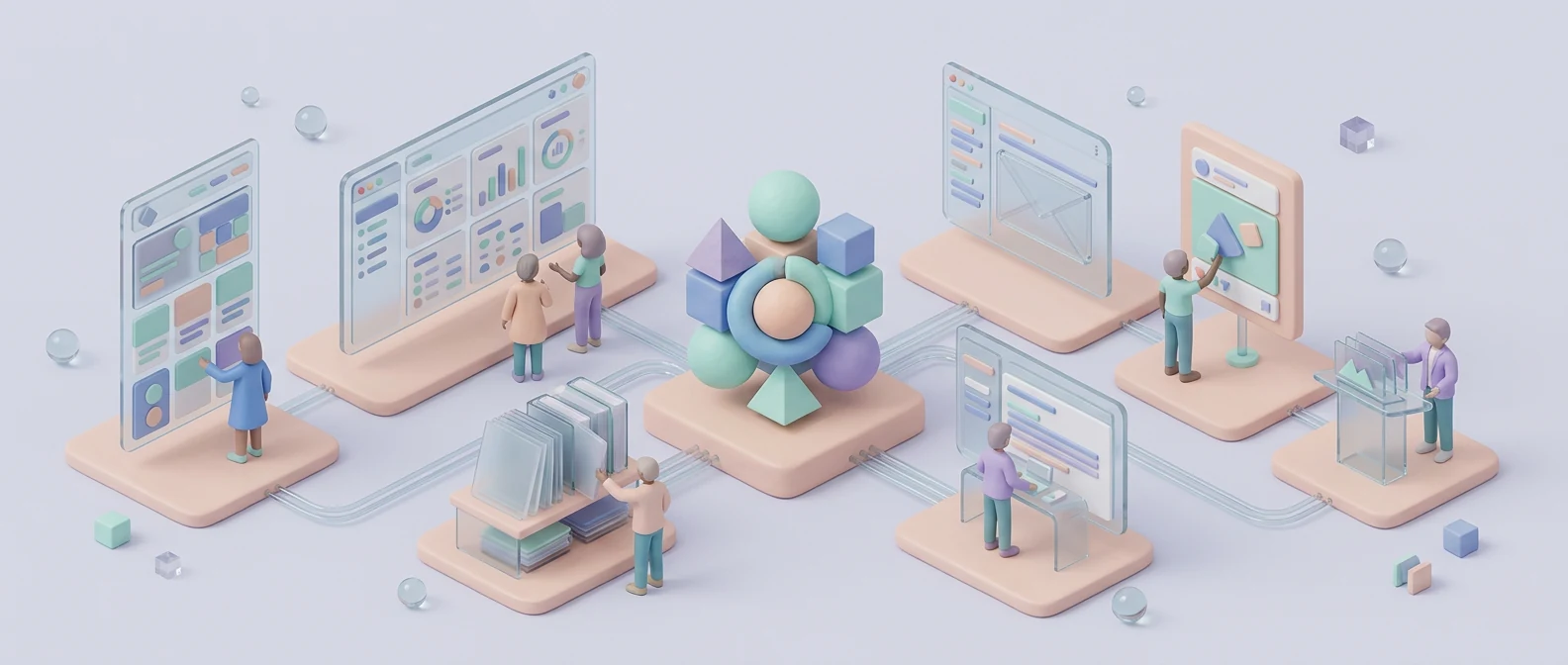 A connected SaaS identity across product, website, sales, support, email, and social touchpoints