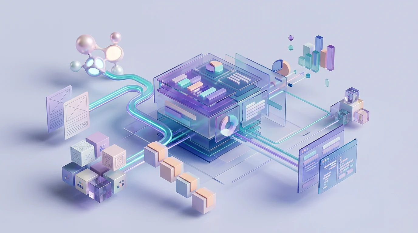 A complete SaaS product-design system connecting research, workflows, UI, components, and development